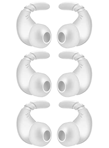 Anti Slip Earhook Tips Compatible with Beats Studio Buds, 3 Pairs Anti-Slip Anti Lost Earbuds Hook Tips Sport Ear Tips, Compatible with Beats Studio Buds, Ear Hook White - color: White