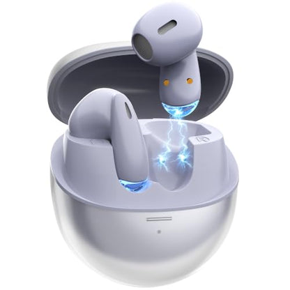 MINISO True Wireless Earbuds with Charging Case, Bluetooth 6.0 Ear Buds | In Ear Headset, HiFi Stereo, 50 H Playback Earphones with ENC Mic, Hands-Free Clear Calls for TV Smart Phone Laptop Sports - color: Blue