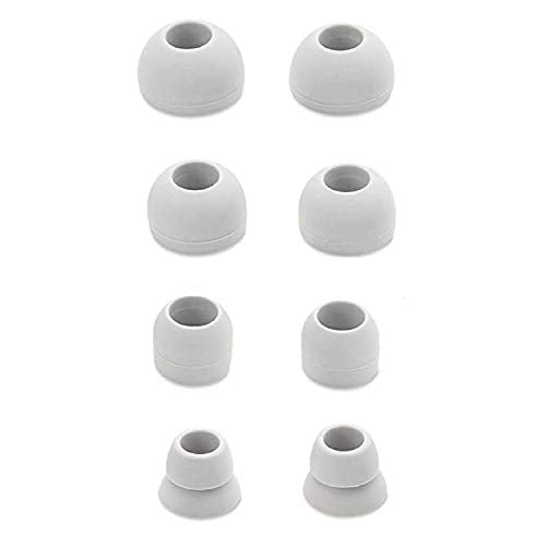 Replacement Silicone Earbuds Ear Tips Eargels Buds Set Compatible with Beats Powerbeats 3 Powerbeats 2 Wireless in-Ear Earphones (4 Pairs/Light Grey) - color: Light Grey