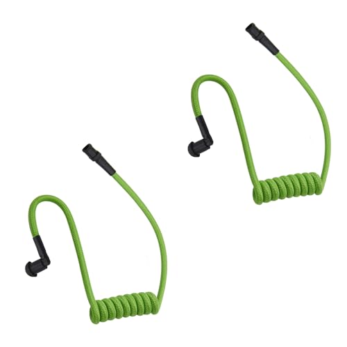 WODASEN Replacement Braided Nylon Fiber Acoustic Coil Tube Moisture Resistant Waterproof Color for Radio Earpiece (PureGreen-2) - color: PureGreen-2