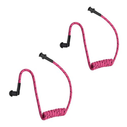 WODASEN Replacement Braided Nylon Fiber Acoustic Coil Tube Moisture Resistant Waterproof Color for Radio Earpiece (Rosered-2) - color: RoseRed-2