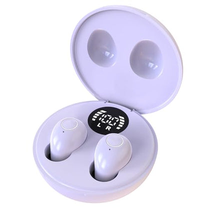 Invisible Sleep Headphones,Mini Invisible Silicone Sleep Earbuds for Side Sleepers, Noise Blocking Sleeping Headphones,Extensive Sleep Audio, Ultra Comfort for Side Sleepers,Bluetooth 5.4(Purple) - color: Purple