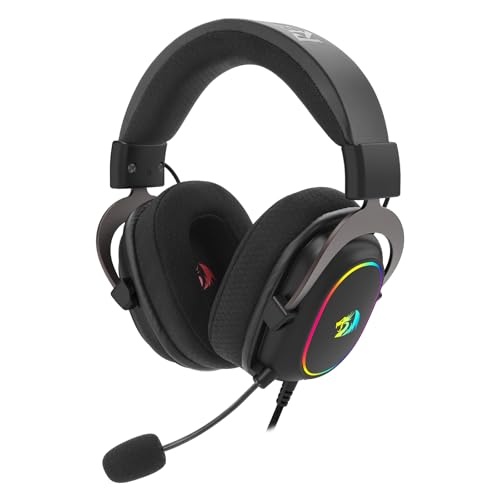 Redragon H510 AK RGB Wired Gaming Headset - 7.1 Surround Sound - 53MM Audio Drivers in Memory Foam Ear Pads w/Replaceable Shell- Multi Platforms Headphone - USB Powered for PC/PS4/NS | 53mm Drivers, Memory Foam Ear Pads w/ Replaceable Shell, Multi-Platfor