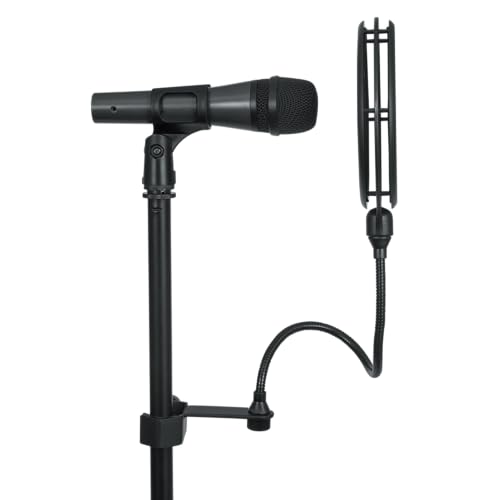 Gator Frameworks Split Level Double Layered Pop Filter with Attachment Clamp; Fits Most Standard Microphone Stands (GM-POP Filter) - style: Double Layer Pop Filter
