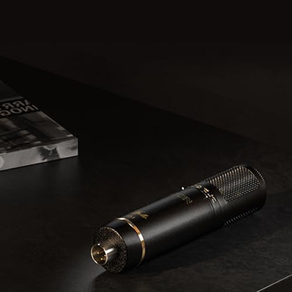 iCON Pro Audio Apollo 34mm Condenser XLR Microphone with Shock Mount | 34mm Gold-Sputtered Capsule Cardioid XLR Microphone for Studio Streaming