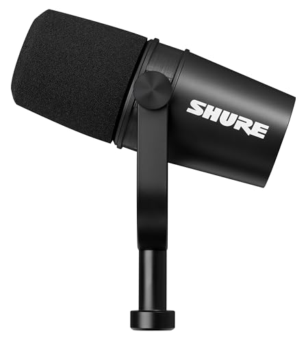Shure MV7X XLR Dynamic Podcast & Recording Microphone - Black | XLR dynamic mic with voice-isolating technology and all-metal build for podcasting and vocal recording - size: Compact, style: XLR