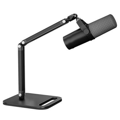 Desk Microphone Stand,Heavy-Duty Adjustable Mic Arm Desktop Microphone Mount,1/4" and 5/8" Screw Adapters,Max Load 3.3 lb,for Fifine/Shure/Pyle/AT2020/Razor/Rode/Blue Yeti & Snowball/Webcam Camera