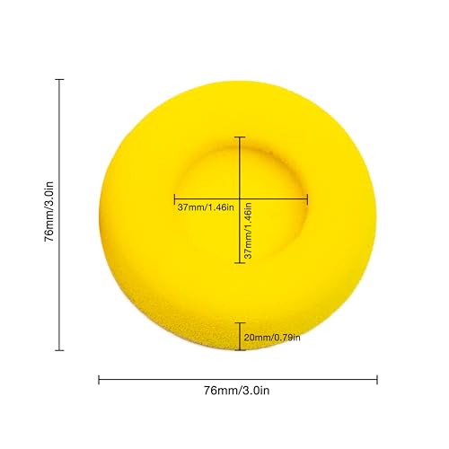 Ear Pad Foam Cushions Compatible with Sennheiser HD414 Grado SR60 SR60i SR80 SR80i SR80e SR125 SR225 SR325 SR SRI RS Series PS1000 GS1000 Headphone (Yellow)