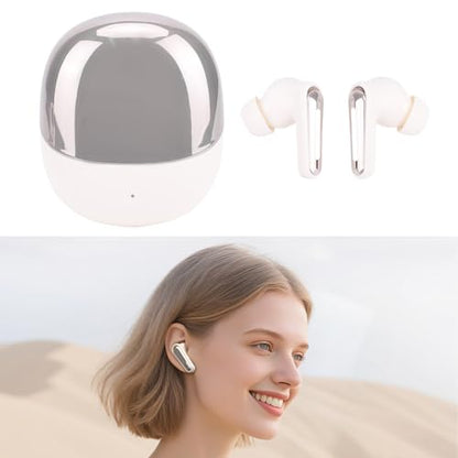 Wireless Gaming Earbuds, Low Latency 2.4GHz Bluetooth 5.4 Dual Mode with ENC Microphone and USB C Dongle, for PC VR Gaming Phone Tablet Laptop (White) - color: White