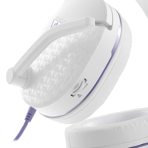 Turtle Beach Recon Spark Wired Multiplatform Gaming Headset, Xbox, PS5, PC | Xbox Series X|S, Xbox One, PlayStation, PS4, PC Splitter, Flip-to-Mute Mic, 40mm Speakers, Memory Foam Cushions, White Purple