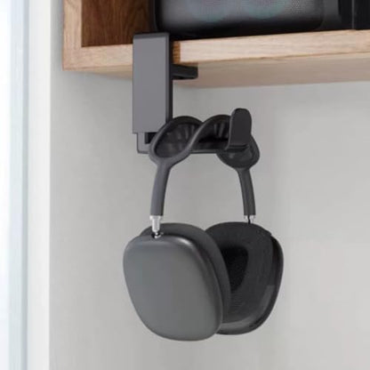 Over-ear headphone holder/Clamp-style headphone mount,djustable clamp width (10–42mm),suitable for gaming setups and various desk surfaces(White) - color: White