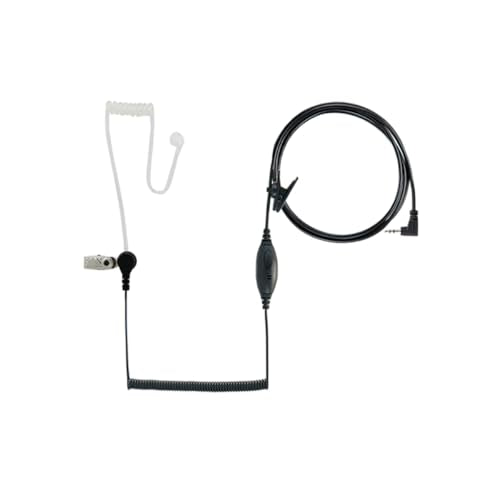 Cobra GA-SV01 Surveillance Walkie Talkie Headset Microphone, Black | Compatible with all Cobra MicroTalk Two-Way Radios, Silicone Ear Tip - style: Surveillance Headset Mic