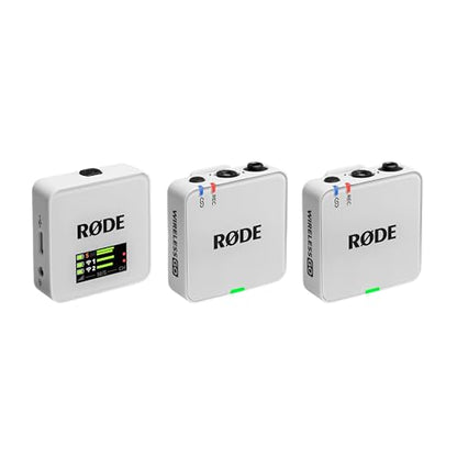 RØDE Wireless GO (Gen 3) – Compact Wireless Mic – Pristine Audio, 32-bit Float Recording, Automatic Level Control, for Phones, Cameras and Computers (White) | 32-bit Float Recording, Automatic Level Control, for Phones, Cameras and Computers (White) - col