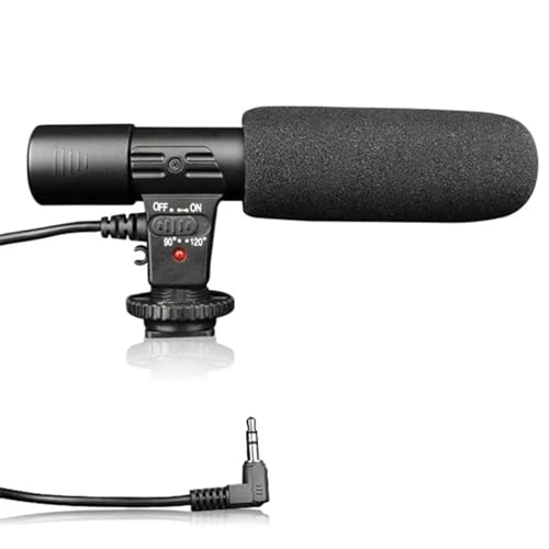 3.5mm Universal Microphone External Stereo Mic for Camcorders Digital Video Camera DSLR Camera Microphone Accessories Professional Stereo Microphone Recording Device External Microphone