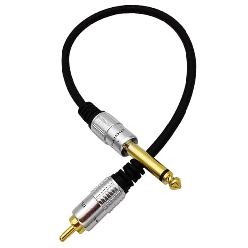 6.35mm to RCA, RCA to 1/4 Mono TS Cable, Gold Plated 6.35mm Mono Male to RCA Male Audio Interconnect Cable 1Feet/30cm - color: 6.35 M to RCA M 0.3M/1Ft