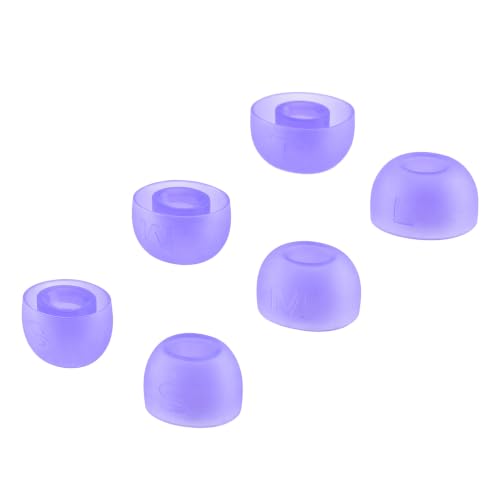 Replacement Ear Tips Compatible with JBL Endurance Race 2 | Soft Silicone Eartips with Portable Storage Box (3 Pairs, Purple, S/M/L)