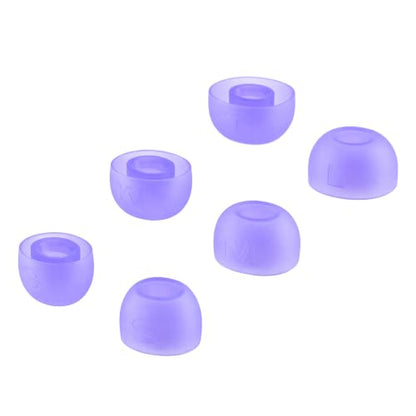 Replacement Ear Tips Compatible with JBL Endurance Race 2 | Soft Silicone Eartips with Portable Storage Box (3 Pairs, Purple, S/M/L)
