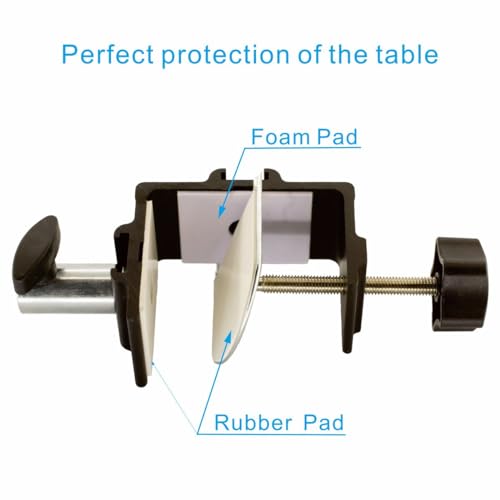 Replacement Heavy Duty C Clamp for 1/2” Base Magnifying Lamp,Desk Lamp,Swing Arm Lamp,Phone I pad Mount,Tablet Mic Holder,Table Mount Clamp for Microphone Stand Mic Boom Arm (G1 BLACK) - color: G1 Black