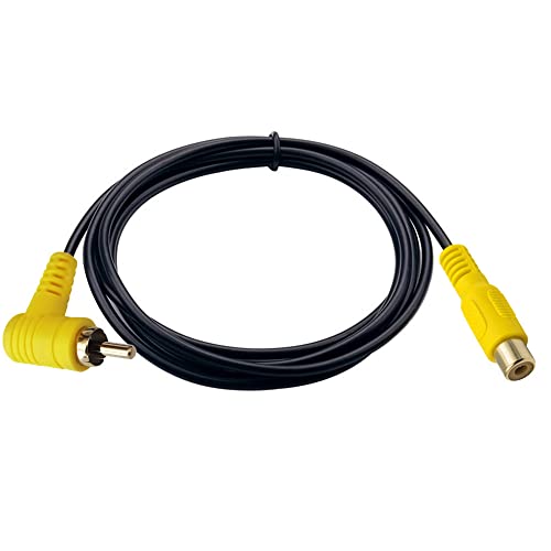 RCA Audio Cable Gold-Plated Elbow RCA line Lotus Male and Female Extension Lotus AV Video Cable Projector Cable Audio Cable (1.5m/5ft RCA Female Straight to Male Elbow) - color: 1.5m RCA Female Straight to Male Elbow