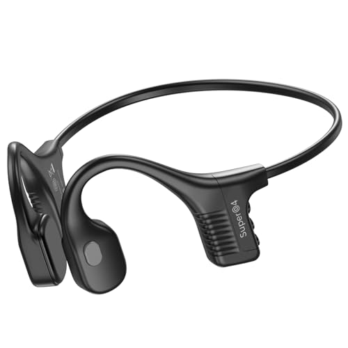 Bone Conduction Swimming Headphones IP68 Waterproof Bluetooth Headphones with 32GB MP3 Player Open Ear Wireless Headsets Underwater Multi-point connection Large Battery for Running Cycling Workouts - color: Q4-Black