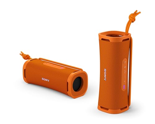 Sony ULT Field 1 Wireless Bluetooth Portable Waterproof Speaker, Orange | 12 Hr Battery, IP67 Rated Waterproof, Dustproof, Shockproof Rustproof, Detachable Strap, Hands-free Calling, Enhanced Bass - color: Orange, style: ULT Field 1