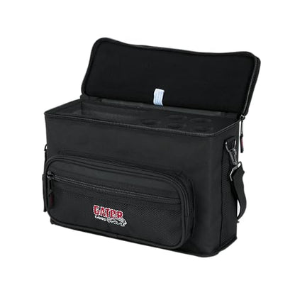 Gator Cases Padded Microphone Carry Bag, Holds (5) Wireless Microphone Systems, (GM-5W)