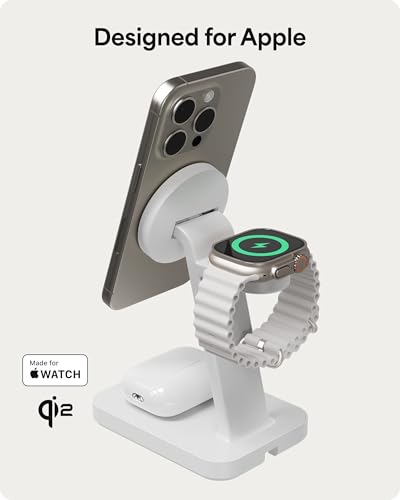 Mophie Snap+ 3-in-1 Wireless Charging Stand - MagSafe & Qi2 Certified