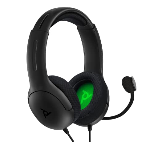 PDP Gaming AIRLITE Xbox Headset with Noise-Cancelling Microphone, Licensed Microsoft Series X|S, Xbox One Accessories, PC/Windows 10/11, Lightweight Wired Power Stereo headphones - Black - color: Black