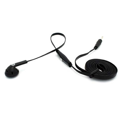 Mono Headset Compatible with Samsung Galaxy A25 5G/A15 5G Phones - Wired Earphone Single Earbud 3.5mm Headphone Flat Black