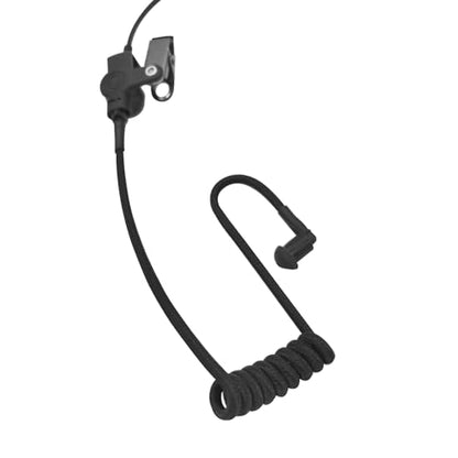2-Way Radio Earpiece Nylon Acoustic Braided Tube Ear Coils Knitted Replacement for Left Right Surveillance Walkie Talkie Headset(Color) (Black)