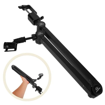 Heavy Duty Management and Desk Stand Arm Microphone Mic Boom Adjustable with Clip, Metal Plastic Construction, High Load Capacity and Cable for Podcasting and Live Streaming