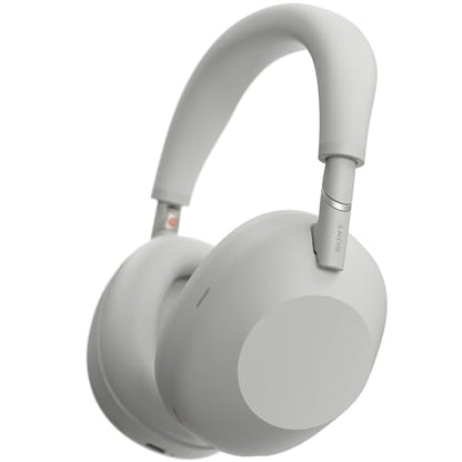 Sony WH-1000XM6/S Best Wireless Noise Canceling Headphones Platinum Silver Bundle with Deco Gear Wood Headphone Display Stand Secure Tabletop Holder/Gaming Headset Hanger - color: Platinum Silver