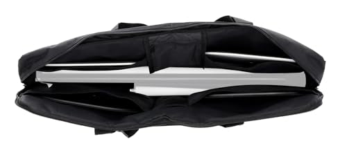 Rockville BAG for 4x SABER STANDS, Compact Carry Bag, Foam Padding, Water-Resistant Nylon, 4 Internal Pockets, for DJs and Event Lighting | Foam Padded, Water Resistant, 4 Internal Pockets for Bases, Carry Handles, Compact/Portable, Side Pocket for Screws