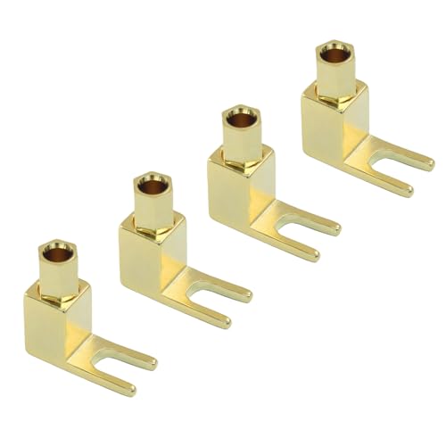 4 Pack Hi-Fi Banana Plug to Spade Adapter - color: 4 PCS