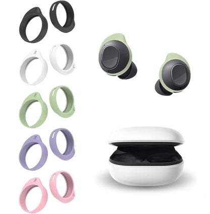 Earhooks Compatible with Galaxy Buds FE SM-R400, 5 Pairs Sport Ear Hooks EarFin Anti-Slip Anti Lost Soft Silicone Earbuds Hooks, Compatible with Galaxy Buds FE SM-R400 5 Colors