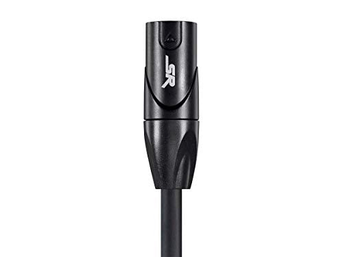 Monoprice XLR Male to XLR Female Cable - 10 Feet - Black, Gold Plated, 16AWG, Microphone & Interconnect - Stage Right Series | Black, Gold Plated, 16AWG, Microphone & Interconnect, Stage Right Series, Microphone & Interconnect - Stage Right Series - size:
