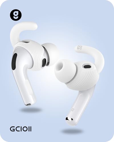 3 Pairs for AirPods Pro 3 Ear Hooks Covers (2025) [Added Storage Pouch] Anti Slip Sport Ear Tips Accessories Compatible with Apple AirPods Pro 3rd Generation (White)