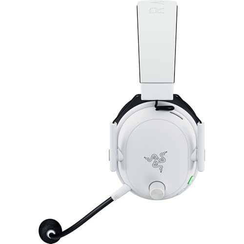 Razer BlackShark V3 Wireless PC Gaming Headset, 50mm Drivers, White | Super Wideband Mic, 2.4 GHz, Bluetooth, USB, Works with Mac, PS5, Nintendo Switch, Smartphone, 70 Hr Battery - color: White