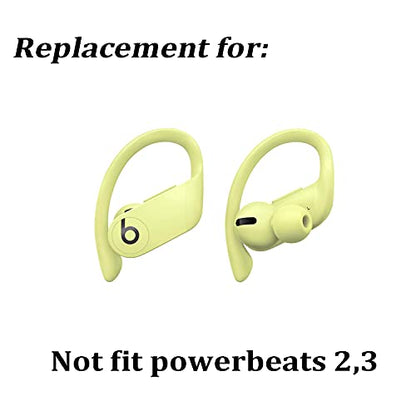 Replacement Eartips Silicone Earbuds Buds Set for Powerbeats Pro Beats Wireless Earphone Headphones,4 Pair (Yellow) - color: Yellow