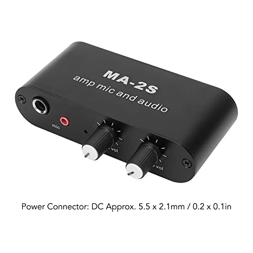 Audio Preamplifier, Micropne Amplifier1/4 Input 3.5Mm Output Small Stereo Channel Audio Splitter, 3 Output Ports Headphone Amplifier, Audio Splitter, Mini Amplifier For Speakers With Audio Cable For