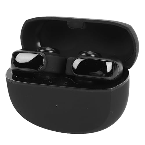 Cryfokt Bluetooth 5.3 Earbuds, Secure Fit Wireless Sports Earbuds IPX5 with Charging Case for Running Sports Meetings (Black) - color: Black