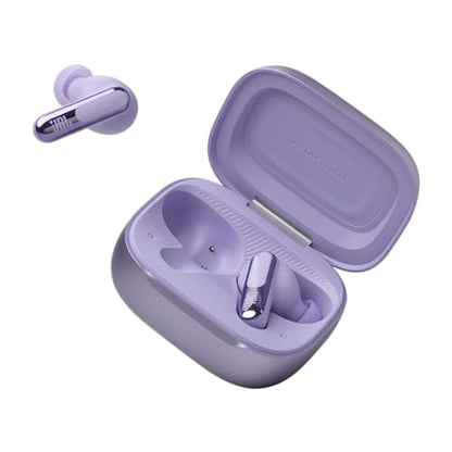 JBL Live Beam 3 - True wireless noise-cancelling stick-closed earbuds, 48Hrs total playback, Wireless Charging, 6 Mics for perfect calls, Multi-point connection, IP55 waterproof and dustproof (Purple) - color: Purple