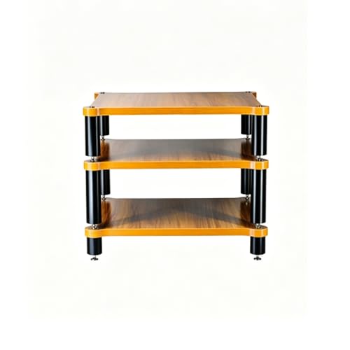 1/2/3/4 Tier Heavy Duty Audio Rack Stand, Modular Open Air HiFi Desktop with Shock-Absorbing Feet, Equipment Display Shelf for Recording Studio Living Room(3 Tier D) - size: 3 Tier D
