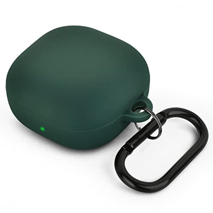 AIRSPO Silicone Case Compatible with Samsung Galaxy Buds 2 Pro/Galaxy Buds 2/ Galaxy Buds Pro/Galaxy Buds Live Case (Midnight Green) - color: Midnight Green
