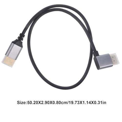 Alasum Right Angle Video Cable Connector for Monitors and Tvs Flexible Connector Wire Male to Male Adapter for Home Theater and Gaming Systems