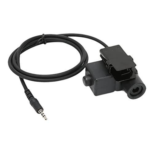 ASHATA U94 PTT Adapter Headset Cable Plug PTT Walkie Talkie Connector with 3.5mm Mobile Phone Audio Jack for Mobile Phone, U94 PTT Headset System Adapter