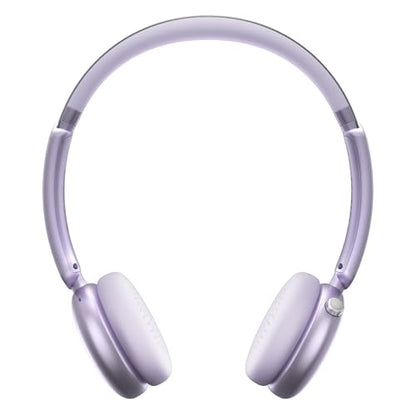 LORELEI Q60 Wireless Bluetooth On-Ear Headphones Lightweight ，Built-in Micphone, 40 Hours Up Battery Life, Bass Mode, Memory Earmuffs (Purple) - color: Purple