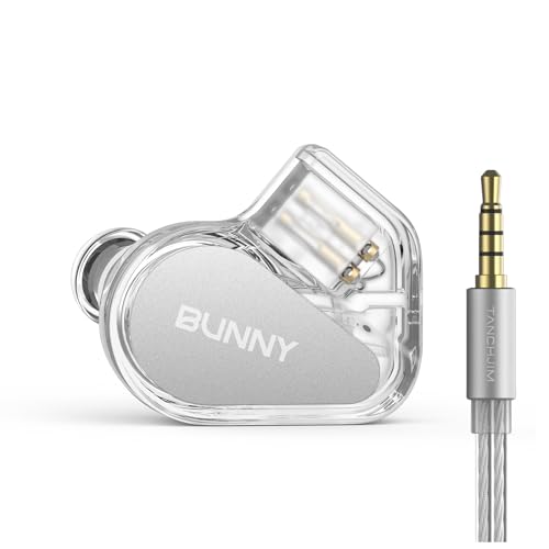Bunny Wired Gaming Earphones, HiFi IEM Earbuds with Mic-3.5mm | Bass Boot Maze Cavity, 1DD Dual-Chamber Driver, 0.78 2pin Tangle Resistant, Lightweight, Audiophile in-Ear Earphone - color: 3.5mm