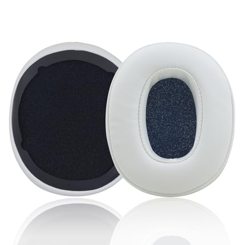 Replacement Earpads for Skullcandy Crusher EVO Headphones,Compatibel Crusher EVO Replacement Ear Pads,Upgraded Ear Covers with Soft Protein Leather,Optimized Noise Isolation Memory Foam (White) - color: White