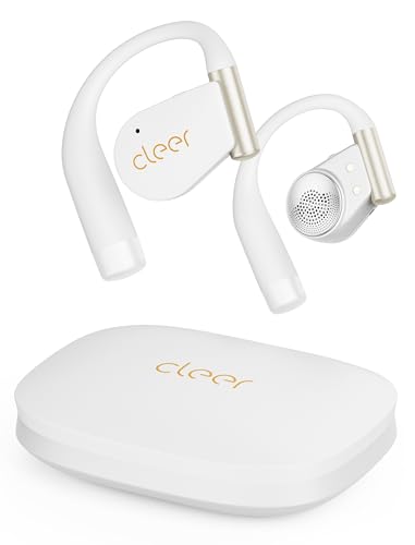 Cleer ARC 4 Plus Open Ear Earbuds with Dolby Audio,White | True wireless Bluetooth with head tracking, IPX7 waterproof earhook,34H playtime, custom EQ,for sports, running & workout - color: White
